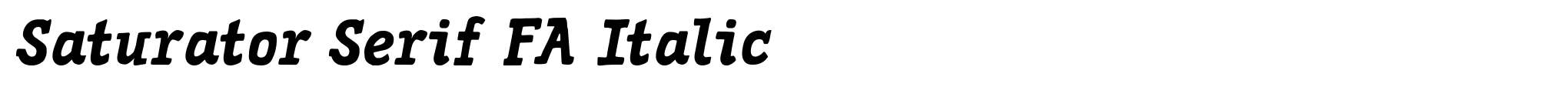 Saturator Serif FA Italic image